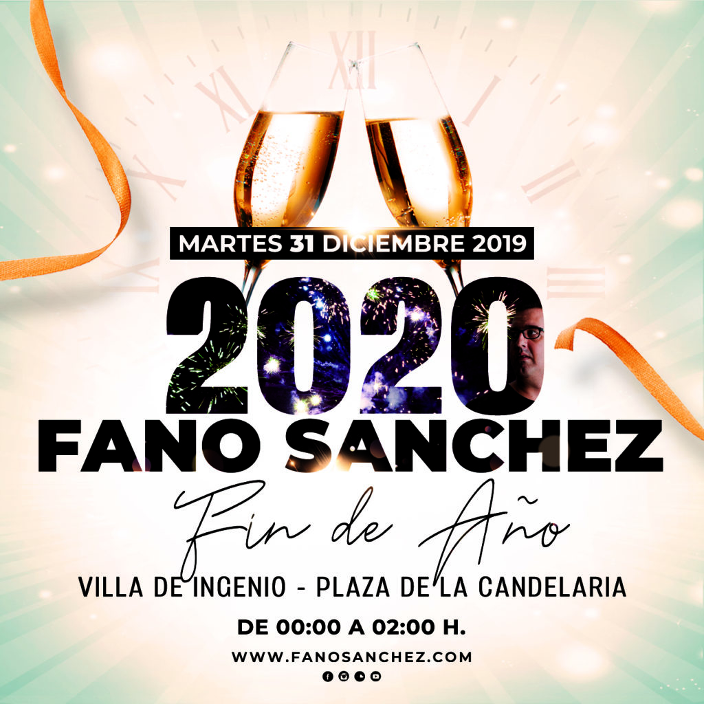 Cartel Fano Sánchez Fiesta Fin de Año 2019